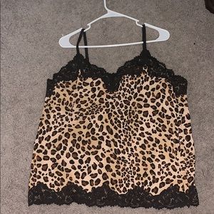 Cheetah print lace cami never worn!